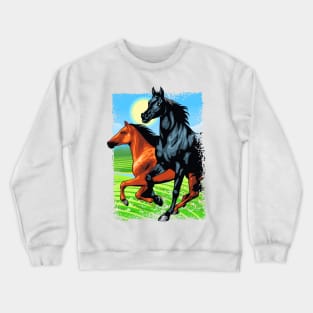 Horse riding - horse Farm - Nature - Horses Crewneck Sweatshirt